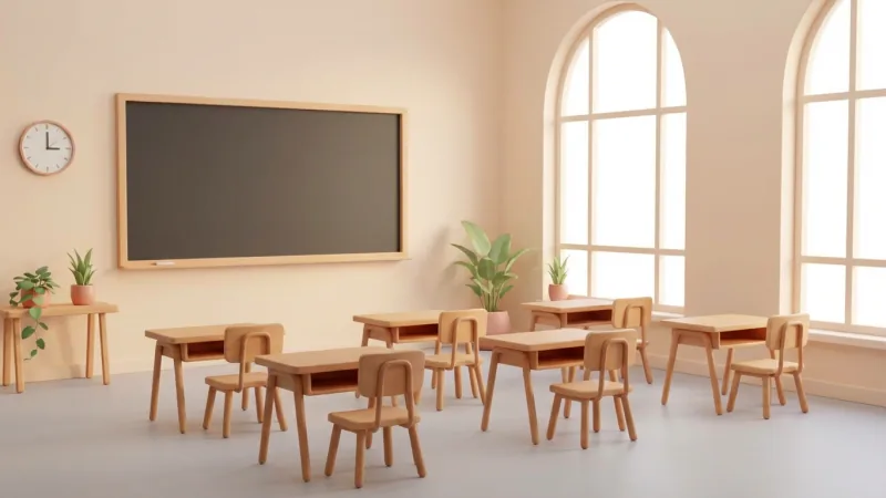 Traditional classroom setting for Mandarin instruction