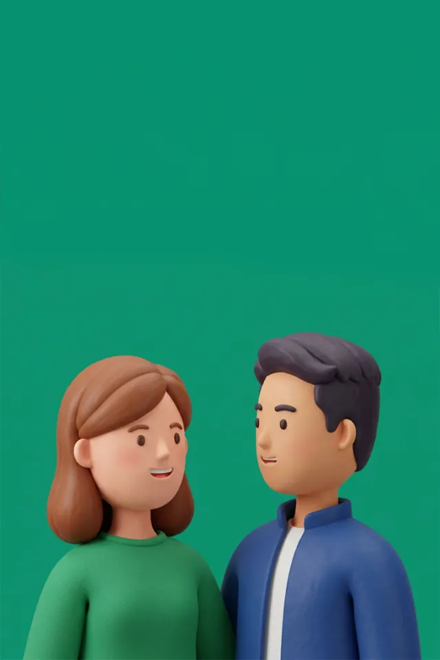 Two friends chatting happily in Chinese